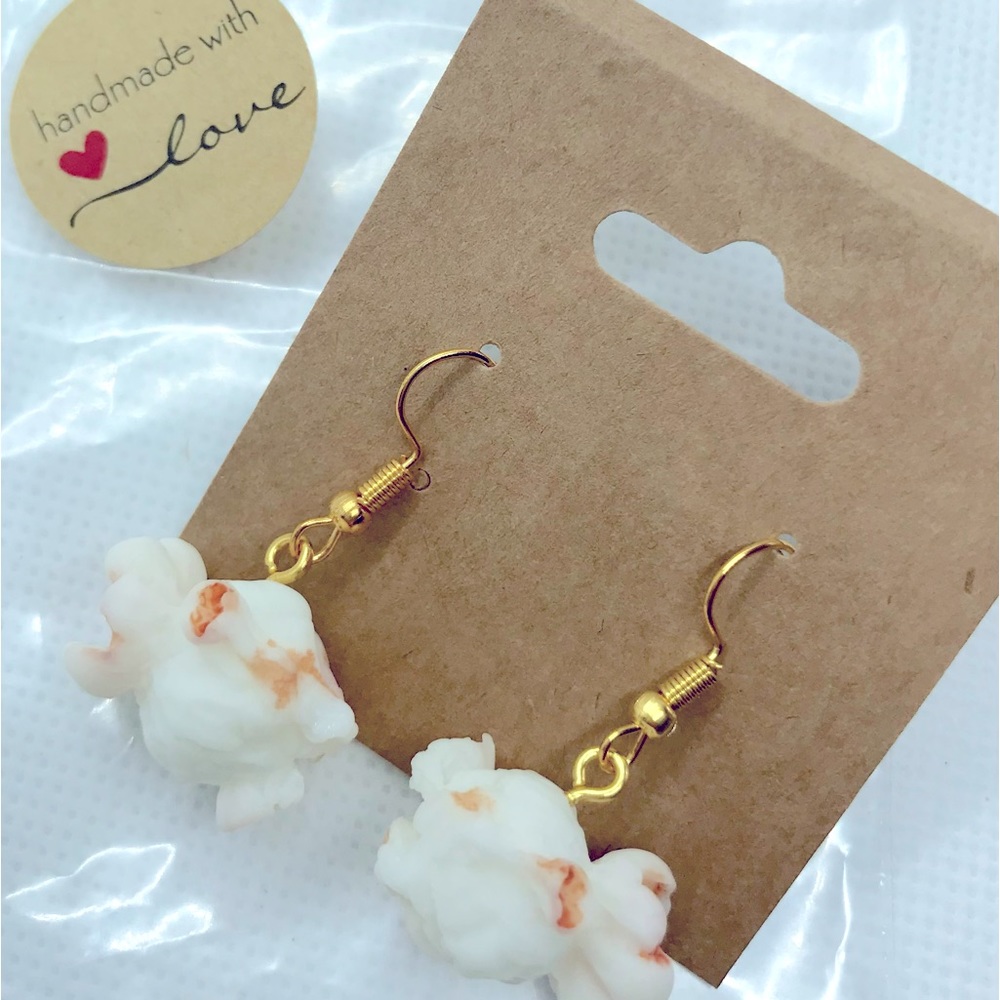 Handmade popcorn earrings